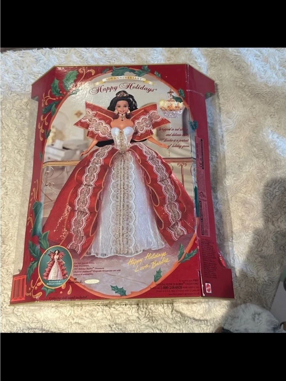 BARBIE 1997 Happy Holidays Misprint Green Eyed Hallmark Keepsake NEW! Rare ❤️